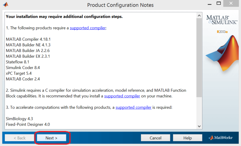 compile with matlab r2013a