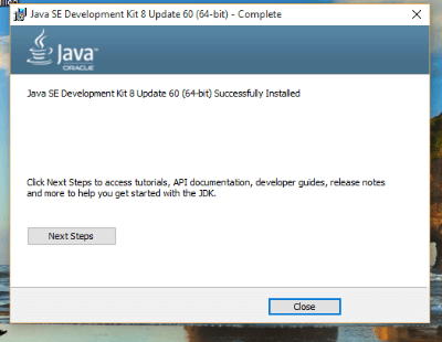 java install windows 10